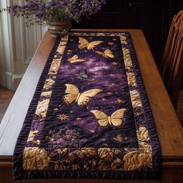 Butterfly Garden Quilted Table Runner