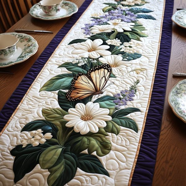 Butterfly Whimsy Quilted Table Runner
