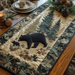Black Bear Quilted Table Runner