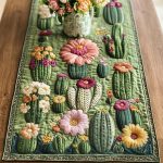 Cactus Bloom Quilted Table Runner