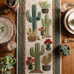 Cactus Blossom Quilted Table Runner