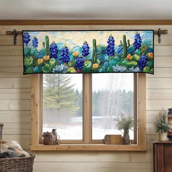 Cactus Blossom Quilted Valance