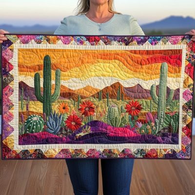 Cactus Garden Quilted Table Runner