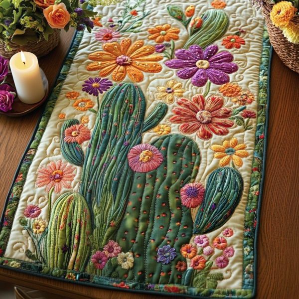 Cactus Love Quilted Table Runner