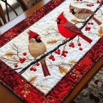 Cardinal Cadence Quilted Table Runner