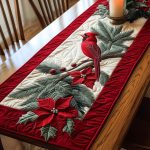 Cardinal Companions Quilted Table Runner