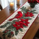 Cardinal Dreams Quilted Table Runner