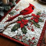 Cardinal Noel Elegance Quilted Table Runner