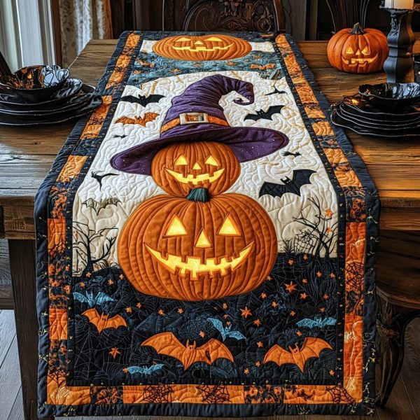 Carved Glow Quilted Table Runner