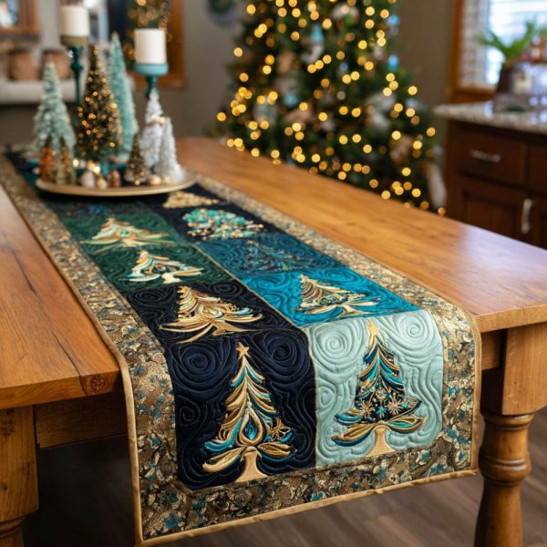 Celestial Pines Quilted Table Runner