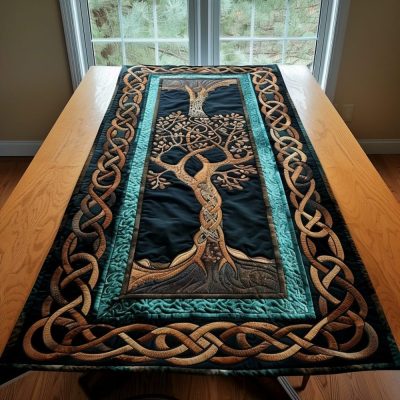 Celtic Tree Of Wisdom Quilted Table Runner