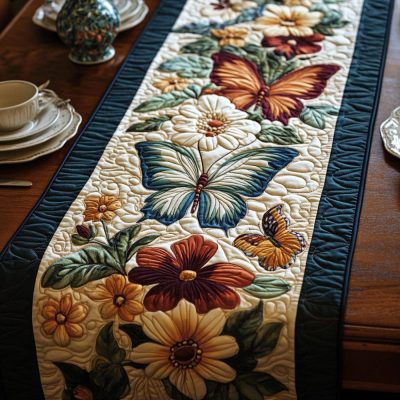 Chasing Butterflies Quilted Table Runner
