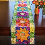 Cheerful Bloom Quilted Table Runner