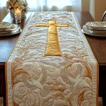 Christian Cross Dream Quilted Table Runner