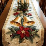 Christmas Bell Magic Quilted Table Runner