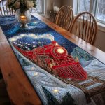 Christmas Rail Magic Quilted Table Runner