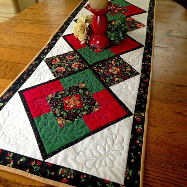 Christmas Wishes Quilted Table Runner