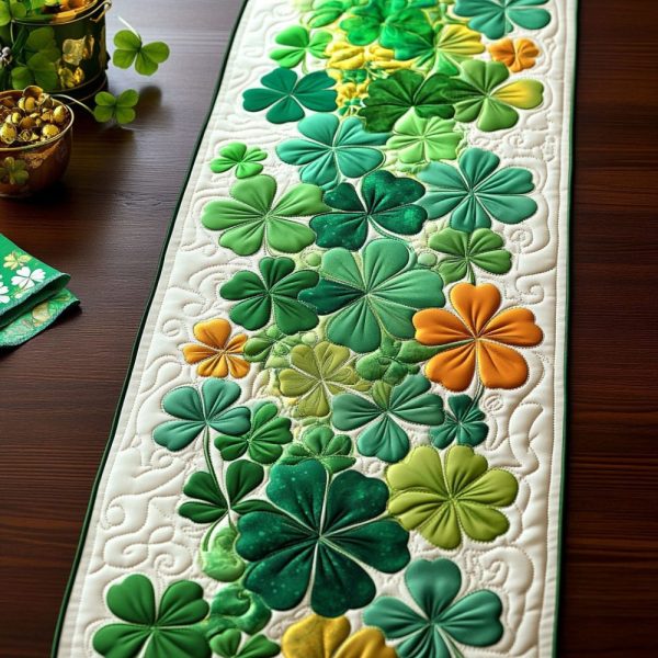 Clover Harmony Quilted Table Runner