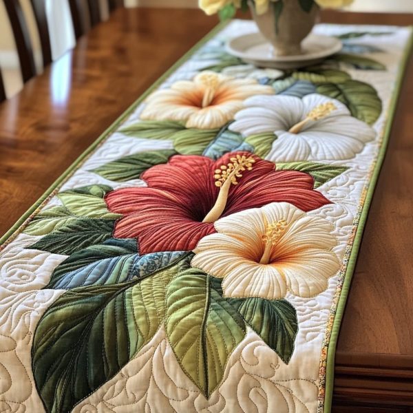 Coastal Garden Quilted Table Runner
