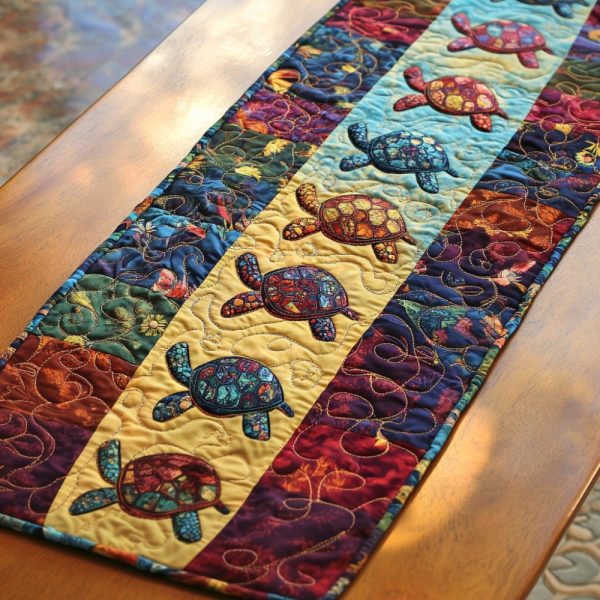 Coastal Harmony Quilted Table Runner