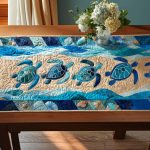 Coastal Turtles Quilted Table Runner