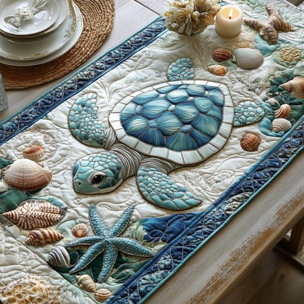 Coastal Wanderer Quilted Table Runner