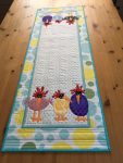 Colorful Coop Quilted Table Runner