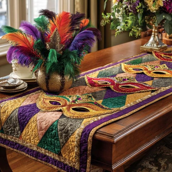 Colorful Parade Quilted Table Runner