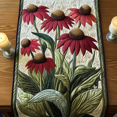 Coneflower Charm Quilted Table Runner