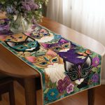 Confetti Cat Quilted Table Runner