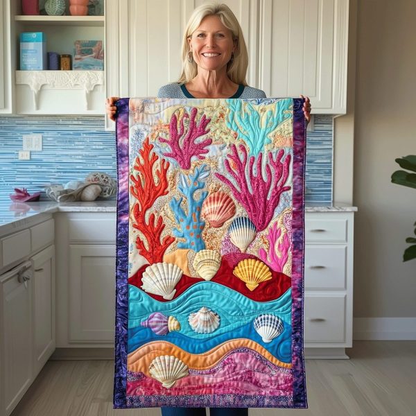 Coral Reef Quilted Table Runner