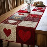 Country Heart Quilted Table Runner
