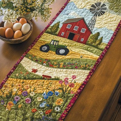 Country Living Quilted Table Runner