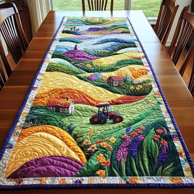 Country View Quilted Table Runner