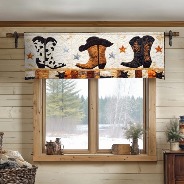 Cowboy Charm Quilted Valance