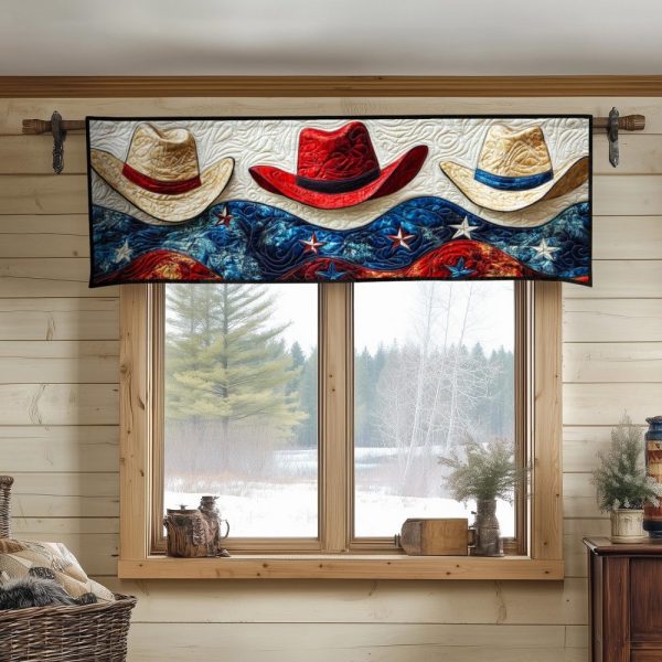 Cowboy Honor Code Quilted Valance