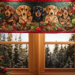 Cozy Dachshund Eve Quilted Valance