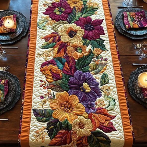 Cozy Bloom Quilted Table Runner