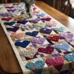Cozy Hearts Quilted Table Runner