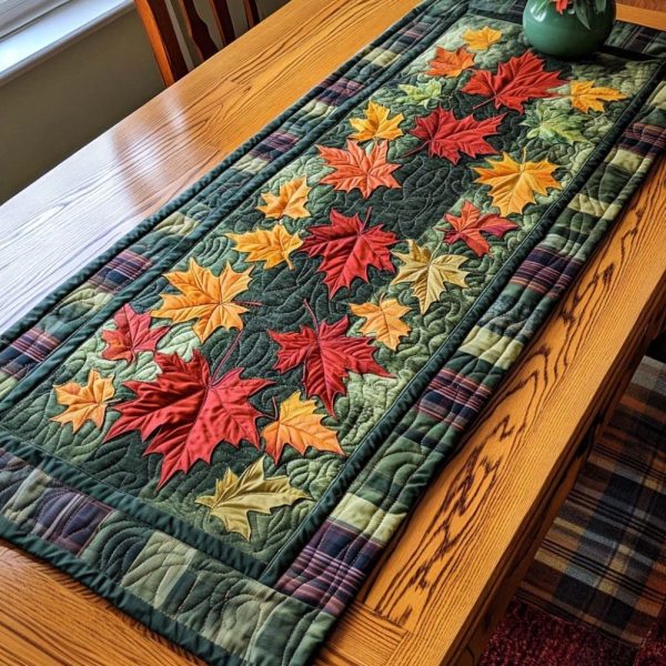 Cozy Maple Dreams Quilted Table Runner