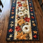 Cozy Pumpkin Quilted Table Runner