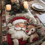 Cozy Santa Spirit Quilted Table Runner