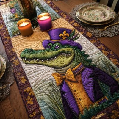 Crescent City Alligator Royale Quilted Table Runner