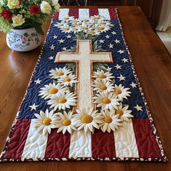 Cross Quitled Table Runner