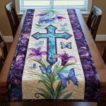 Cross Emblem Quilted Table Runner