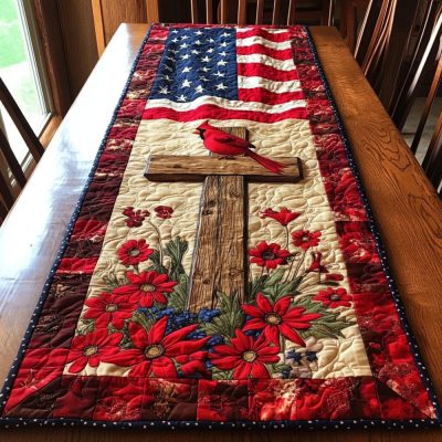 Cross Spirit Quilted Table Runner