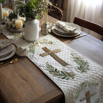 Cross Of Glory And Grace Quilted Table Runner