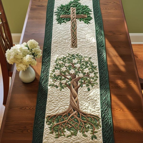 Cross Of Restoration Quilted Table Runner