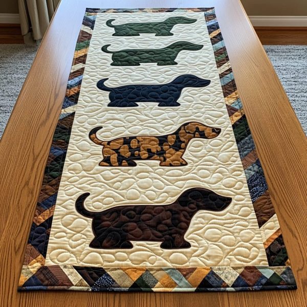 Dachshund Love Quilted Table Runner