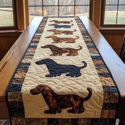Dachshund Spirit Quilted Table Runner